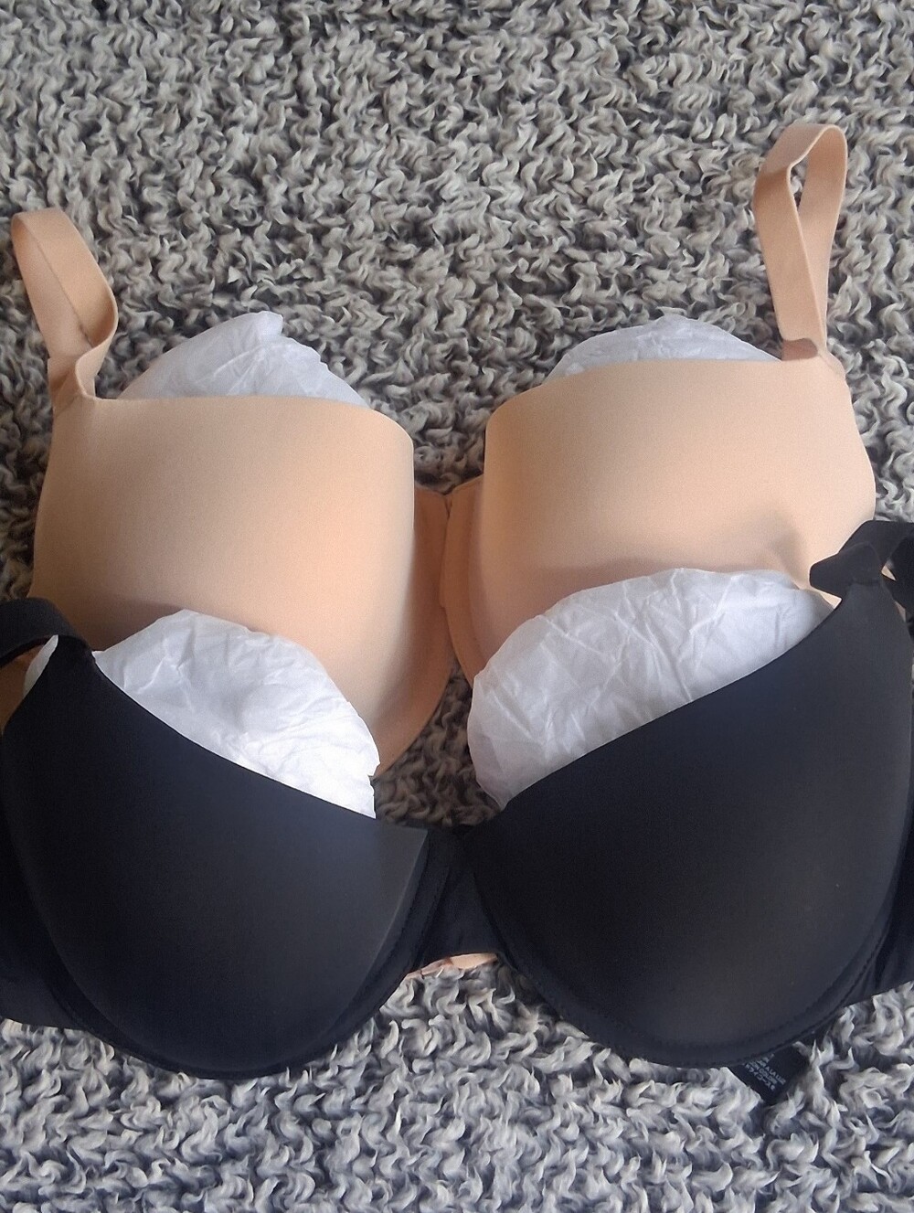 Amazon Essentials Demi Bras in Black and Blush